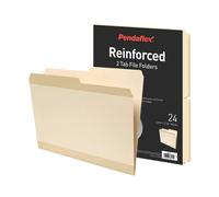 Cartelle portadocumenti rinforzate Pendaflex, extra resistenti, bordi rinforzati in polietilene, formato lettera Manila, linguette da 1/2, confez