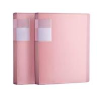 Cartelle portadocumenti rosa da 2 pezzi con 20/30/40/60/80/100 tasche, cartella for presentazione documenti/20 pagine