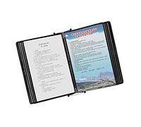 Cartelle, Sistema di riferimento e visualizzazione for montaggio a parete, for a da 10 pagine, Cartella espositiva ribaltabile appendere a in metallo 20 fogli(Black)