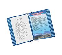 Cartelle, Sistema di riferimento e visualizzazione for montaggio a parete, for a da 10 pagine, Cartella espositiva ribaltabile appendere a in metallo 20 fogli(Blue)
