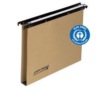 Cartelle sospese orizzontali per cassetti CARTESIO ECO 39 cm fondo U 3 cm avana