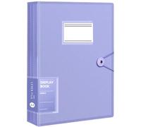 Cartelletta Cartella Portadocumenti Trasparente A4 Da 80 Fogli, 3 Pezzi, Con Buste In Plastica, Organizer For Presentazioni, Opere D'arte, Relazioni, Lettere, Viola Cartelle