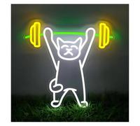 cartelli al neon personalizzati Cat Do Gym Insegna Al Neon Decorazione Da Parete Luce LED USB Dimmerabile Per Palestra Casa Festa Compleanno Per Bambini Ragazzi 34cmх34cm