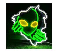 Cartelli al Neon Personalizzati Insegna Al Neon Aliena Luce LED USB Per Camera Da Letto Sala Giochi Bar Pub Decorazioni Per La Casa Decorazioni Da Parete Fantasy 35cm×30cm