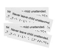 Cartelli Braille in Pvc Bianco per Esterni, 4 Pezzi | per Casa e Aree Pubbliche, Facilita la Comunicazione, Lettura Precisa e Chiara, Formato Portatile