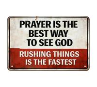 Cartelli Di Divieto Di Accesso, Con Promemoria Umoristico, 30x20 Cm, La Preghiera È Il Modo Migliore Per Incontrare Dio, Segnaletica Di Avvertimento Di Proprietà Privata, Struttura In Metallo, Per Uff