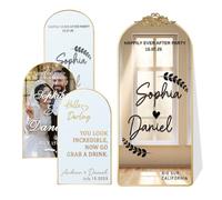 Cartelli di matrimonio personalizzati, cartello di benvenuto personalizzato, adesivi per specchi, nomi degli sposi personalizzati, decorazioni per la cerimonia di nozze