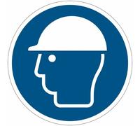 Cartelli di obbligo ISO 7010 "Casco di protezione obbligatorio" M014
