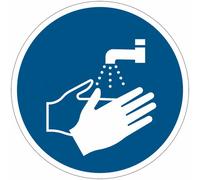 Cartelli di obbligo ISO 7010 "Lavarsi le mani" - M011