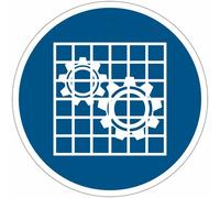 Cartelli di obbligo ISO 7010 "Verificare l'efficienza della protezione" M027