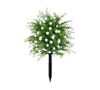 Cartelli e placche con alberi sferici e fiori per rendere il bosso adatto per esterni per la decorazione di porte d'ingresso, giardini e terrazze, cartello da giardino privato (B, taglia unica)
