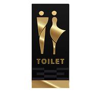 Cartelli for bagni maschili e femminili, cartelli for porte da bagno, decorazioni murali for bagni, decorazioni unisex in acrilico 3D for bagni(C)