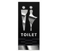 Cartelli for bagni maschili e femminili, cartelli for porte da bagno, decorazioni murali for bagni, decorazioni unisex in acrilico 3D for bagni(F)