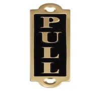 Cartelli for porte push and pull in ottone e nero 9,3x2,4 cm(Pull)