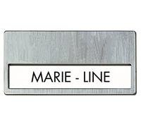 Cartelli Identificazione "Badge" 6,7X4 Cm Argento Plastica - 25 Unità