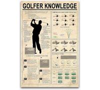 Cartelli in metallo con informazioni sul golfista, gli infortuni più comuni, poster in latta, guida di riferimento per golfisti, targhe, bar per la casa, stampe da mazze da golf, decorazioni artistic