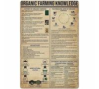 Cartelli in metallo con informazioni sull'agricoltura biologica, poster con informazioni sulla coltivazione, targhe con infografiche sulla fattoria, decorazioni da parete per la casa, 12x16 pollici