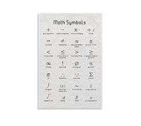 Cartelli in metallo con simboli matematici, poster didattici sulla matematica, targhe per l'insegnamento in ufficio, decorazioni da parete per la casa, aule, stanze, 12x16 pollici