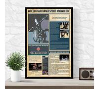 Cartelli in metallo per la conoscenza della danza e degli sport in carrozzina, poster infografici sugli sport paralimpici, collezione Home Room Club, decorazioni da parete 8x12 pollici