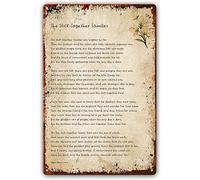 Cartelli in metallo, The Stick-Together Families, poesia, arte murale, citazioni di Edgar Albert, poster di poesie per la casa, per il soggiorno, decorazione verticale per la camera da letto, 8x12 po