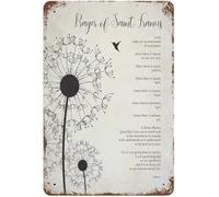 Cartelli in metallo vintage, preghiera di San Francesco, decorazione per la casa, poster retrò, divertente, novità, targa in latta per cucina, bar, club, garage, giardino, fattoria, targa da parete,