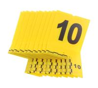 Cartelli Numerati per Prove Scala, Supporti Gialli in Plastica | Indicatori a Tenda per Oggetti Piccoli, Numeri Chiari e Leggibili, per Feste Detective e Aule Forensi