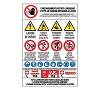 CARTELLI P/CANTIERI INFO 21 SIMBOLI POLIONDA