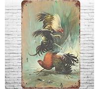 Cartelli Pelea De Gallos Cartello In Metallo Appendere Decorativo Per Dormitorio Ompleanno Toilette Esterno M