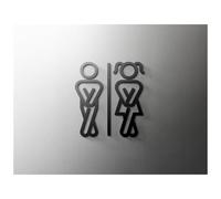 Cartelli per bagni uomo/donna, Cartelli for WC maschili e femminili, dimensioni multiple, multicolori(2,18x11cm Gold)