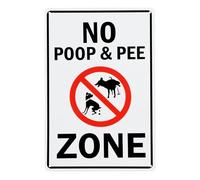 Cartelli per Cani No Cacca e Pipì, Divieto Cacca per Cani, Cartello in Alluminio Esterno e Interno 30x20cm