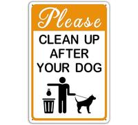 Cartelli per la pulizia dei bisogni del tuo cane, decorazioni per il prato, cartelli per il divieto di escrementi di cane per il cortile, cartello in metallo di avvertimento "PleaseAfter Your Pet",