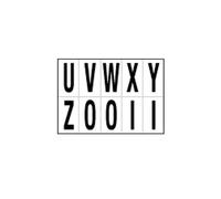 CARTELLI SEGNALATORI - 935UZ - Lettere adesive da U a Z - in PVC - 56 x 99 mm - 10 et-fg - 1 foglio - nero-bianco - 101831 - Conf. da 1 Pz. - 935UZ