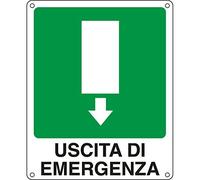 CARTELLI SEGNALATORI pz. 1 Cartello uscita di emergenza (in basso) 20107X