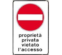 Cartelli segnaletici in alluminio Pubblicentro - proprieta' privata05401300