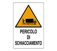 Cartelli Segnali Alluminio Pericolo Schiacciam. Mm.500X350