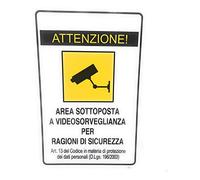 CARTELLI SEGNALI PLASTICA VIDEOSORVEGLIANZA