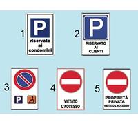 10x Pubblicentro Spa Cartello In Plastica Vietato L' Accesso Cm 20 X 30