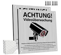 Cartelli Videosorveglianza 15x15 cm, GDPR, Autoadesivi, Alluminio