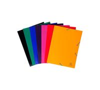 EXACOMPTA - 55900E - Cartellina 3 lembi - con elastici - PPL - 24x32 cm - colori assortiti - Exacompta - 71880 - Conf. da 60 Pz. - 55900E