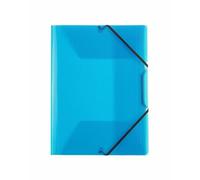Cartellina a 3 lembi con elastico FAVORI espandibile 0-3 cm blu - 400116644