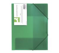 Cartellina a 3 lembi Q-Connect A4 ppl dorso espandibile 0-3 cm verde - KF02313