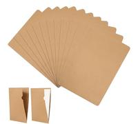Cartellina a L Formato A4 Cartelle per Documenti in Carta Kraft con Ripiani a Filo Tagliati, Cartelle Portadocumenti per l'ufficio Scolastico Relazione, Progetto, Presentazione (12PCS)