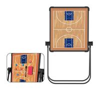 Cartellina Allenatore Basket con Penna Magneti, Lavagnetta Tattica Calcio, Superficie Cancellabile a Secco, Supporto Regolabile in Altezza Rotazione a 360°, Non Richiede Montaggi(Small,Basketball)