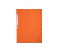 Cartellina con elastico - cartoncino lustrE' - 3 lembi - 400 gr - 24x32 cm - arancio - Exacompta