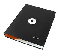 Cartellina liderpapel antartik a4 foderata 4 anelli 25 mm rotondi colore nero