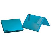 Cartellina liderpapel portadocumenti gomma polipropilene din a4 celeste opaco dorso 25 mm