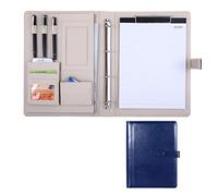 cartellina organizer per agenda personale, Cartella Organizzatore di conferenze professionale Custodia Raccoglitore ad anelli Raccoglitore di file Tasca for documenti(Blue,No calculator)