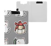 Cartellina portablocco pieghevole per tutti i santi con gatti britannici a pelo corto, formato A4, con due clip in metallo, portapenne, con copertina