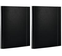 Cartellina portadocumenti con elastico Office PRODUCTS PP A4/30 3 alette nero/tipo ala/tipo con elastico/cartone/pp/impiallacciatura/colore nero/formato A4 (Confezione da 2)