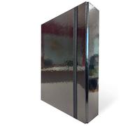 euro-cart IRIS Cartella Portaprogetti con Elastico Piatto, Dorso 8 cm, Nero